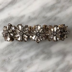NWOT Jcrew floral rhinestone adjustable bracelet